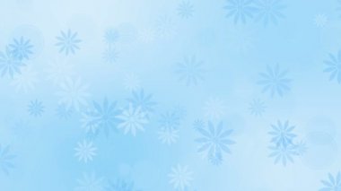 Çiçekli soyut renkli mavi arka plan