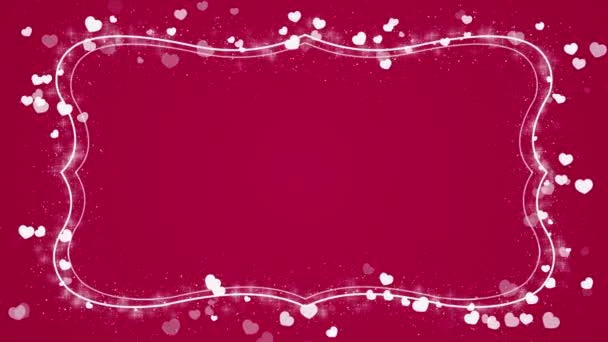 Abstract romantic background with hearts for Valentines Day and Wedding Day — Stock Video