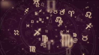 Burçlar ve Astroloji tekerlek ile arka plan
