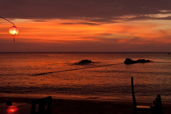Sunset dengan - Donsol Philippines — Stok Foto