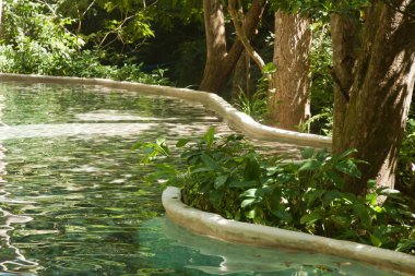 Kosta Rika ormanda kaplıca Havuzu