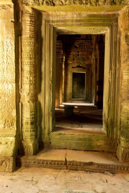 Koridorda bir Ankor Wat Tapınağı