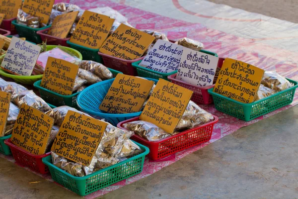 Natural remedy snacks and medicine in Laos