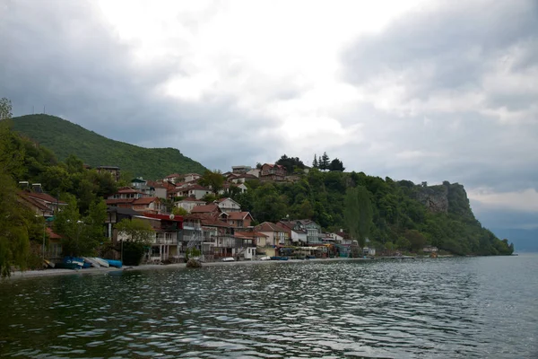 Village Trpejca at Lake Ohrid — Stock Photo, Image