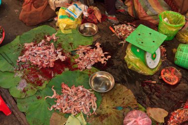 Bir Bangkok Pazar - Çin yenilebilir kurbağalar, Satılık ayaklı derili kurbağalar Doğu Asya olarak da bilinir