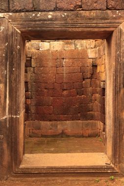 Laos tapınakta Wat Phu Champasak ayrıntılarını