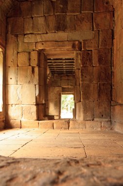 Koridorda bir Ankor Wat Tapınağı