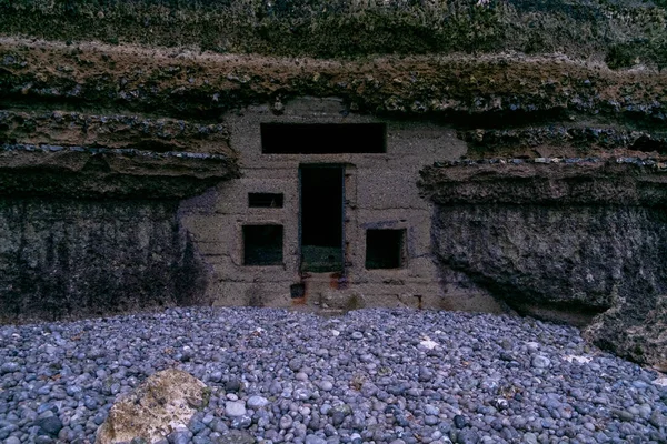 Befestigter Bunker am Strand — Stockfoto