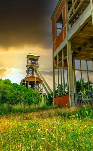 Pithead-Wickelanlage für Kohlebergwerke — Stockfoto