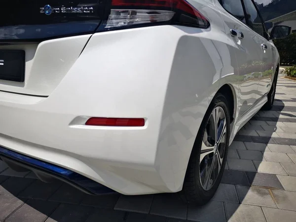 Bukit Tinggi Pahang Malaysia Juli 2019 Nissan Leaf Electric Car — Stockfoto