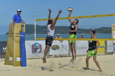 IANGKAWI, MALAYSIA - 13 Mart 2020: K. Dunwinit ve S. Prathip Tayland 'dan Annerstedt ve İsveç' ten Johansson 'a karşı.