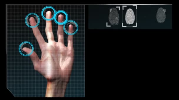 Hand Scan hi-tech — Stock Video