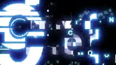 Aksaklık tipografik arka plan animasyon