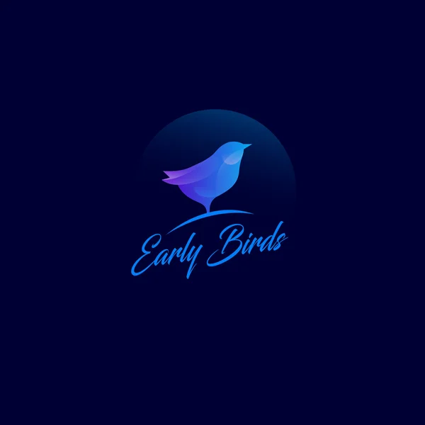 Logo Early Bird. Icône du matin . — Image vectorielle