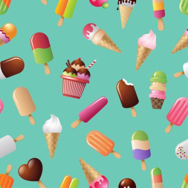 Dikişsiz dondurma desen. 