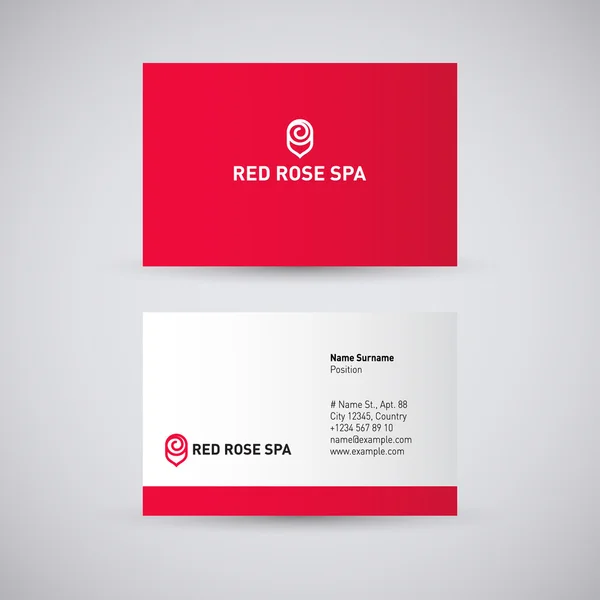 Czerwona róża logo. Ośrodek i spa — Wektor stockowy
