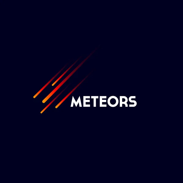 Meteorlar veya kuyruklu yıldız logo. — Stok Vektör