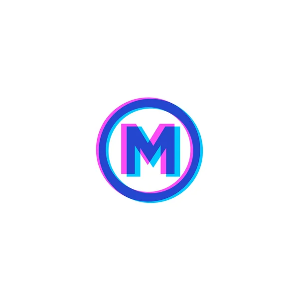 M のロゴ。M ・ モノグラム. — ストックベクタ