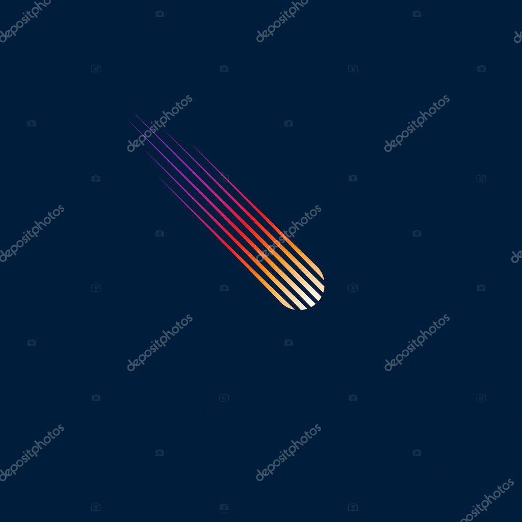 Omet symbol of fine lines with a gradient