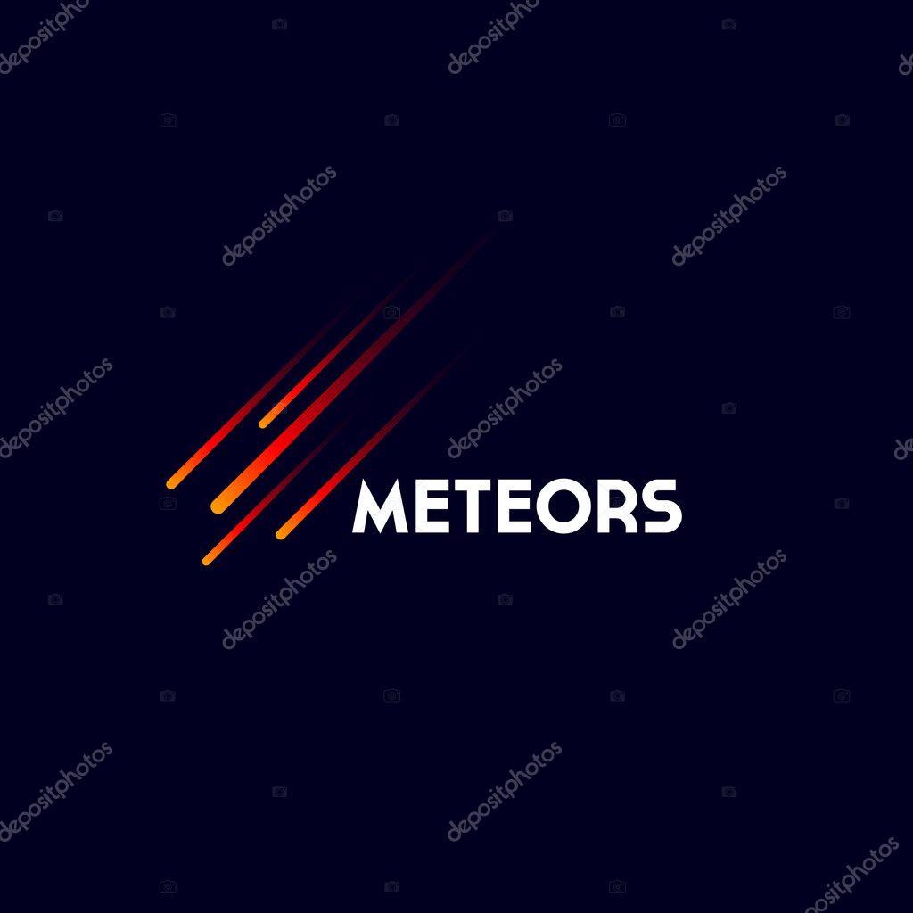Bright meteors on a dark background