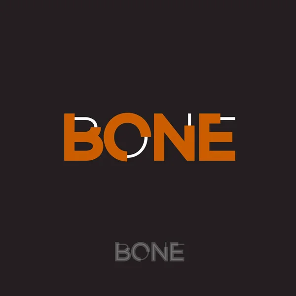 Bones logo. Halloween typografie. — Stockový vektor