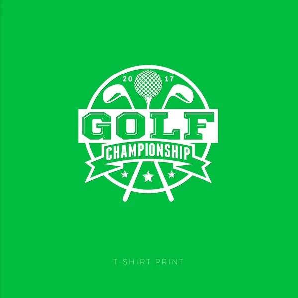 Hampionship znak golf. Golfový klub logo. — Stockový vektor
