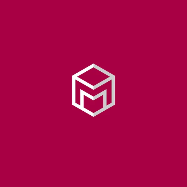 M-betű. M monogram. — Stock Vector