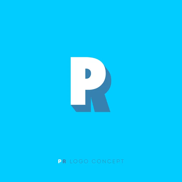 PR logo fogalom. Public Relations logó. — Stock Vector