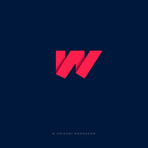 W logo. W monogram. — Stockvector