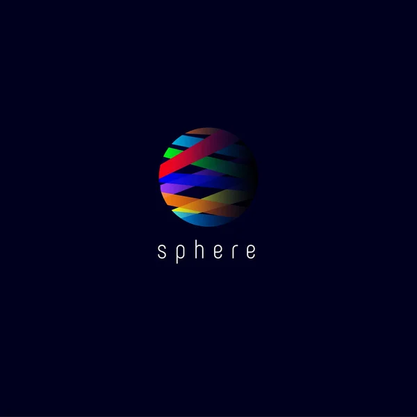 Sphere logo. Barevný znak. Ikona média. Obchodní. — Stockový vektor