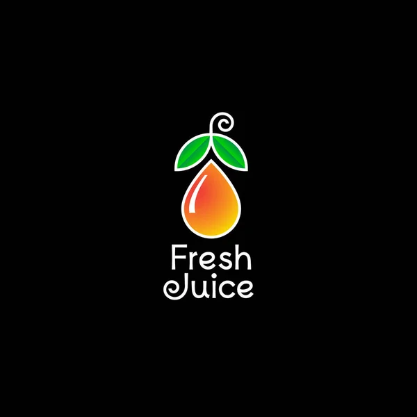 フレッシュ ジュースのロゴ。フレッシュ ジュースのエンブレム. — ストックベクタ