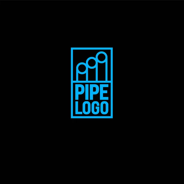Logo des tuyaux. Emblème des tuyaux. Icône du pipeline . — Image vectorielle