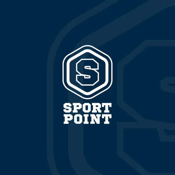 Logo sportovní oblečení, sportovní výživa, sportovní potřeby, fitness zařízení. — Stockový vektor