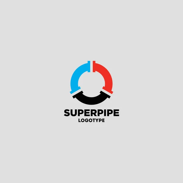 3 color Pipes Logo & Branding Identity. — Stock Vector