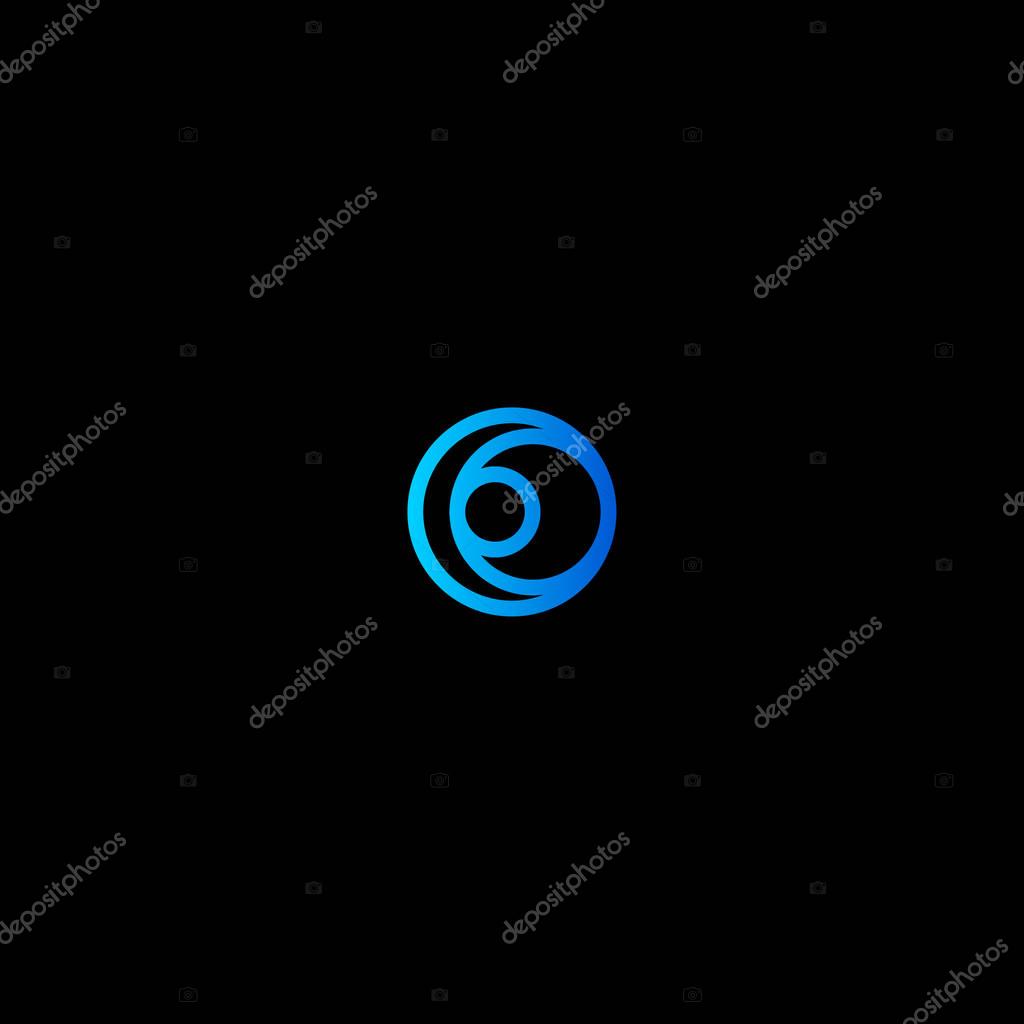 Gradient vector design template Isolated on a black background.