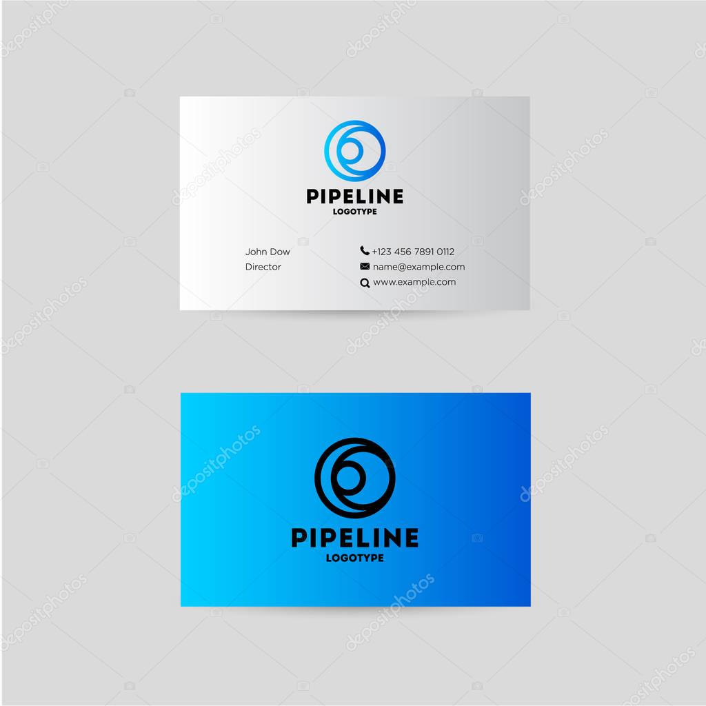 Gradient vector design template Isolated on a blue background.