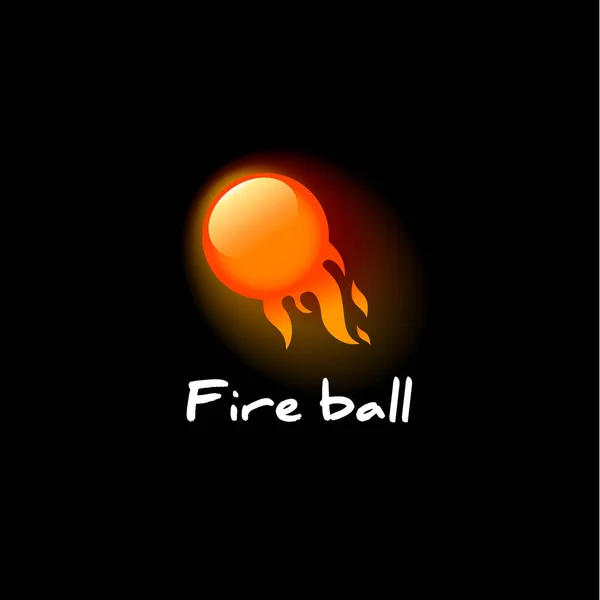 Logotipo da bola de fogo. Bola de fogo emblema . —  Vetores de Stock
