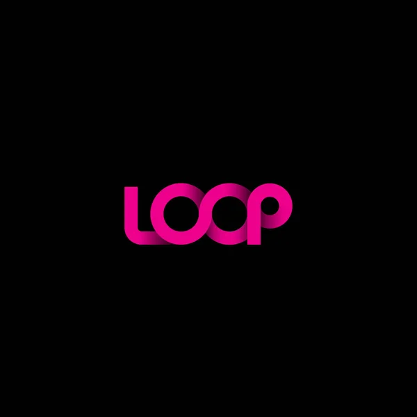 Rosa logotyp. loop-logotypen. — Stock vektor
