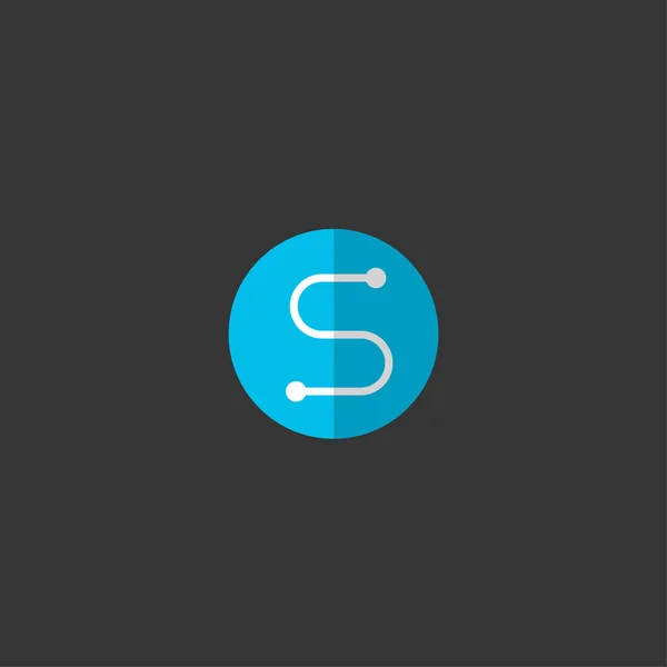 Logo plat S. Monogramme S. Icône S . — Image vectorielle