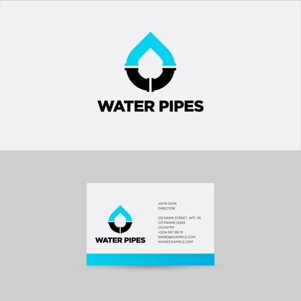 Blue pipes Logo & Branding Identity. — Stock Vector