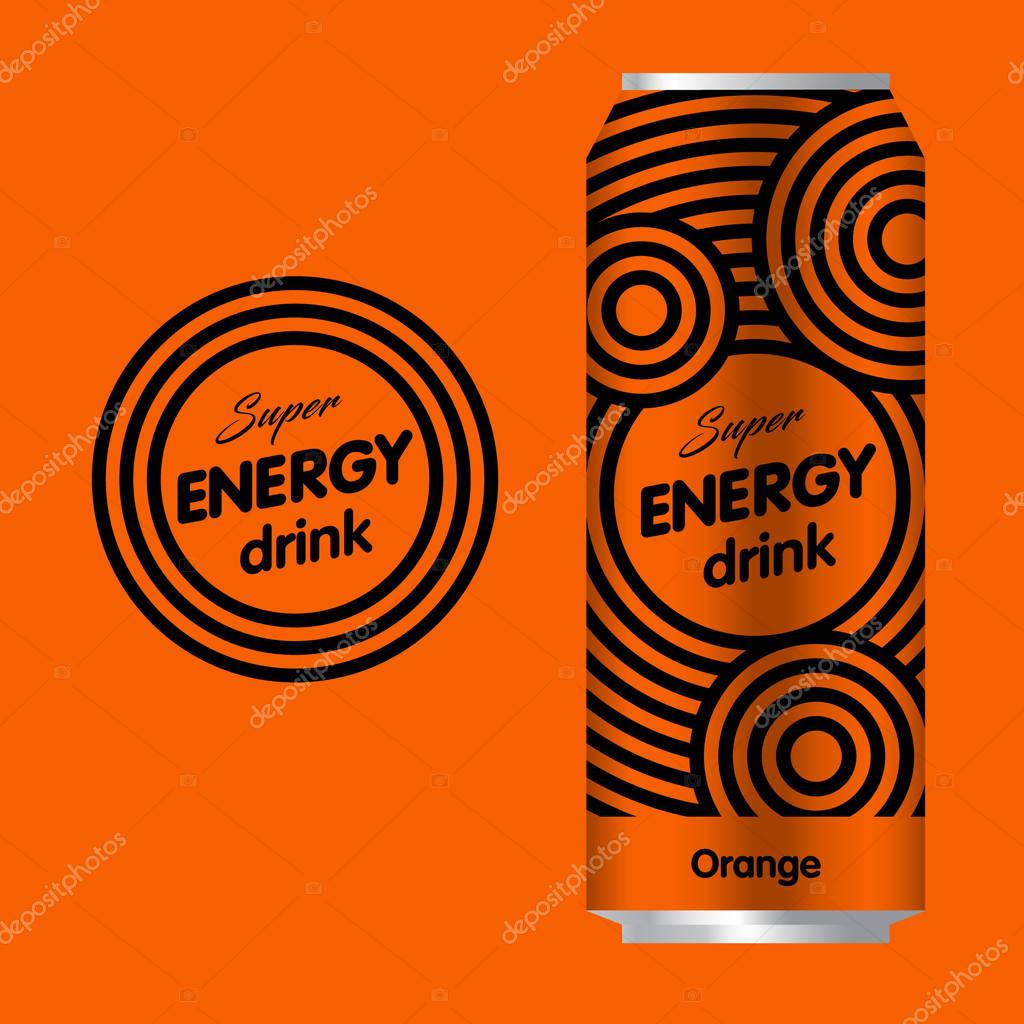 Logo and Packaging with a orange background