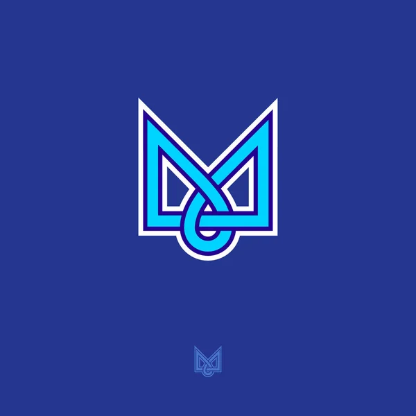 Monogramme M. Logo M . — Image vectorielle