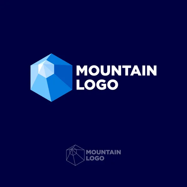 Koncepcja logo kryształ górski. — Wektor stockowy