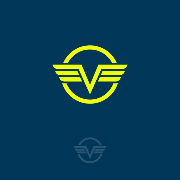 V logo. V monogram. — ストックベクタ