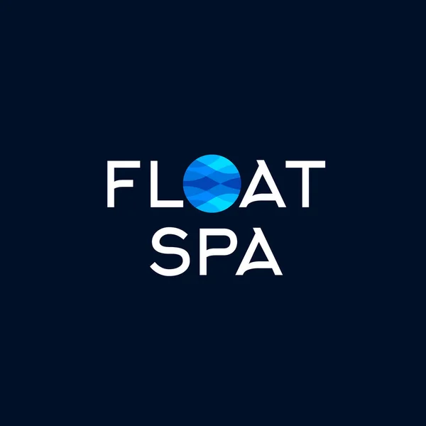 Logo del spa Wave. Logo del spa flotante . — Vector de stock