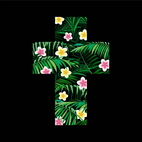 Cruz logotipo da selva para imprimir camisetas . — Vetor de Stock
