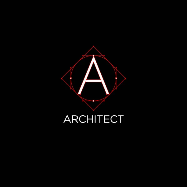 Um monograma. Logotipo ou edifício do arquiteto . —  Vetores de Stock
