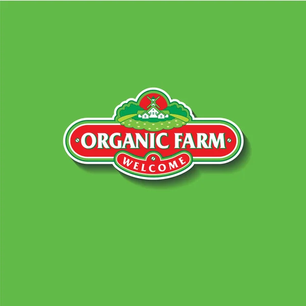 Logotipo granja orgánica . — Archivo Imágenes Vectoriales