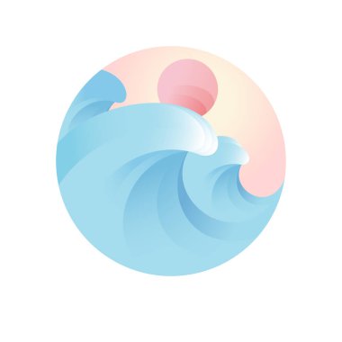 Wave logosu. Turizm amblemi. 