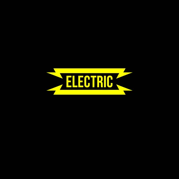 Logo plat jaune électrique . — Image vectorielle